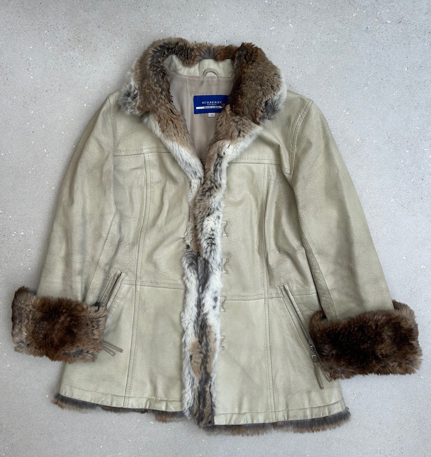 Burberry fur coat