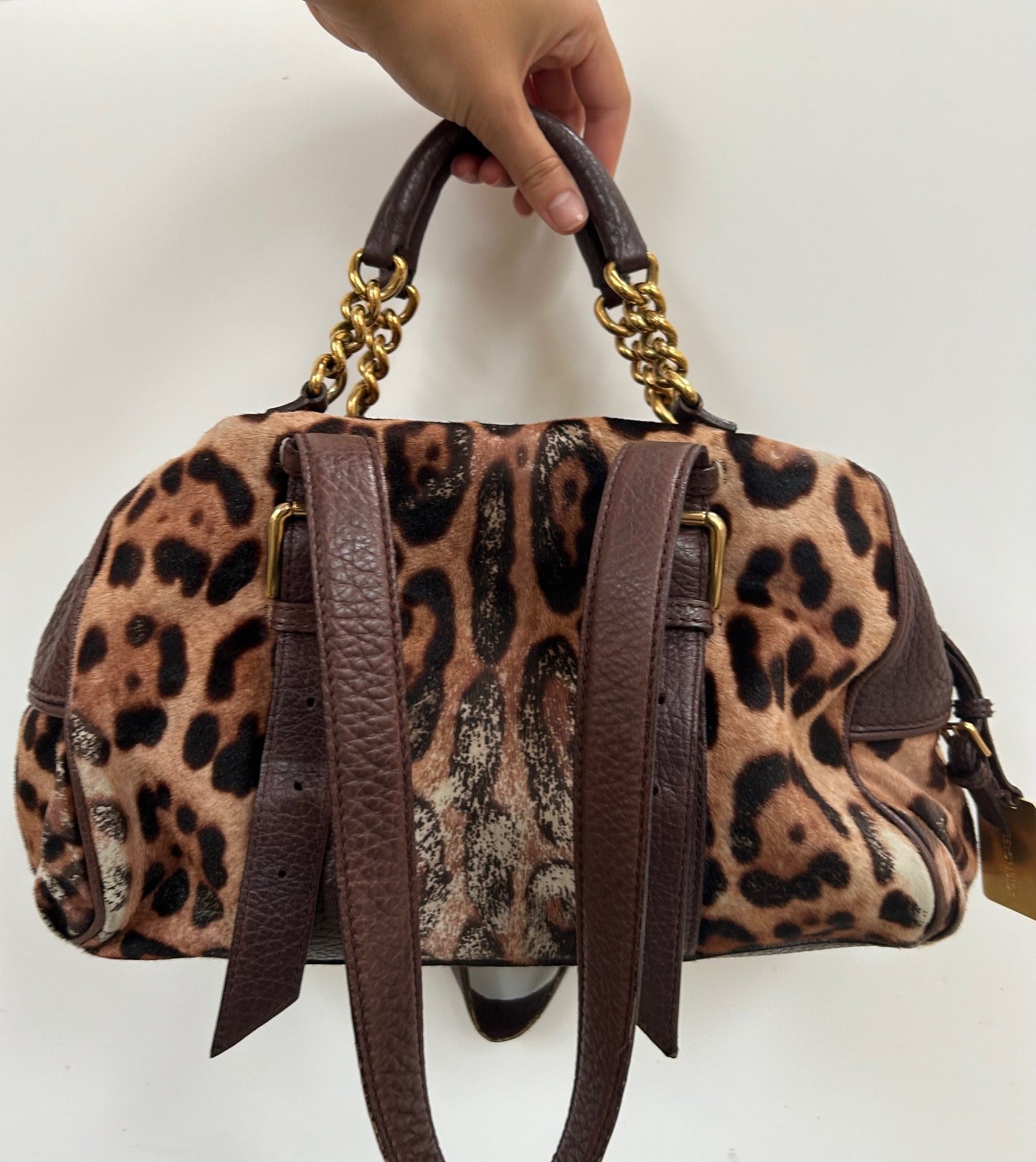 Dolce and Gabbana leopard print bag