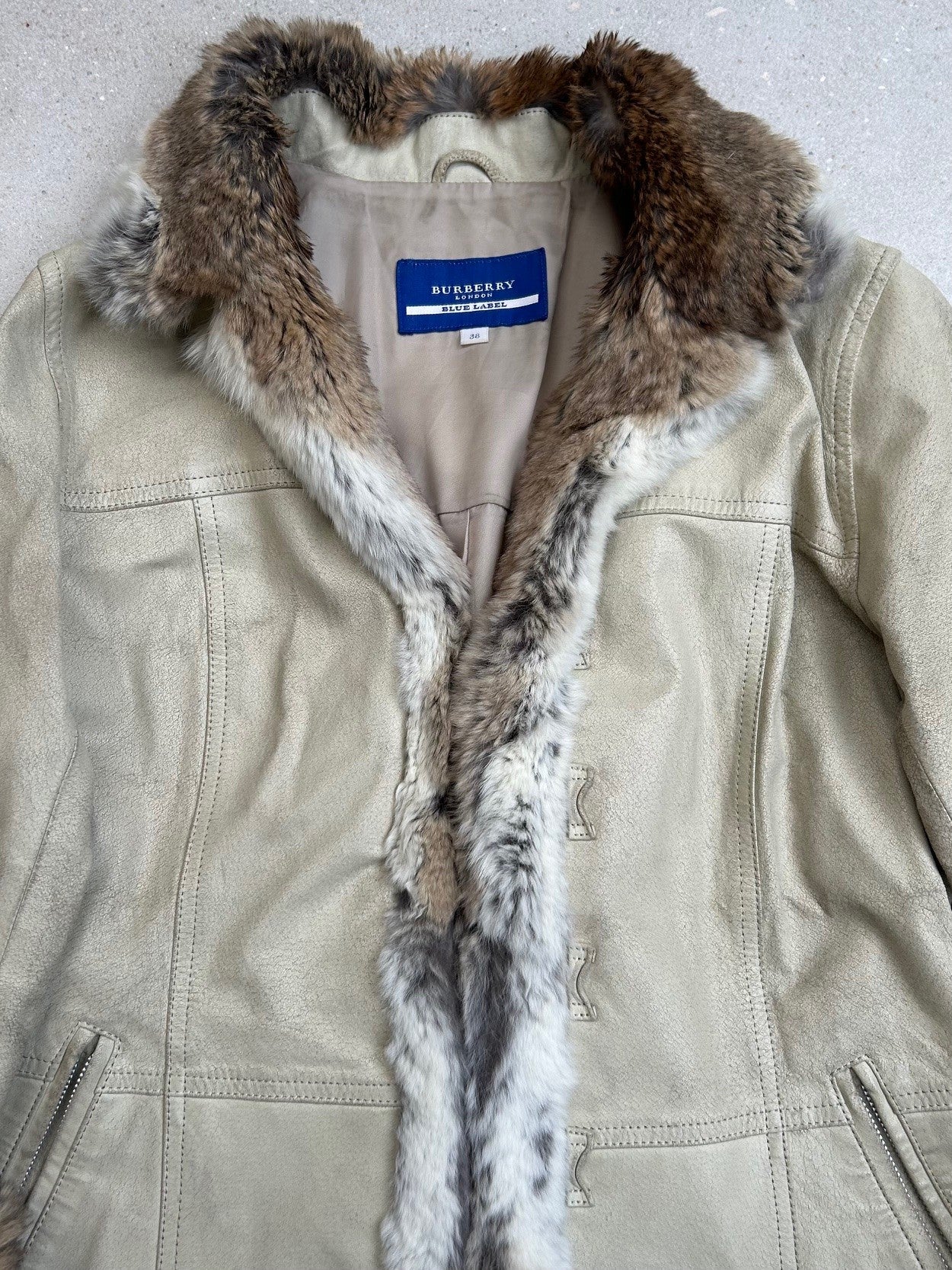 Burberry fur coat